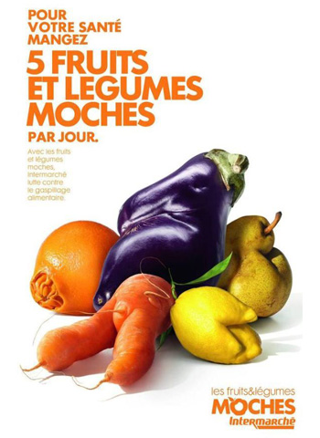 La imagen, de la campaña "Fruits et Legumes Moches" 